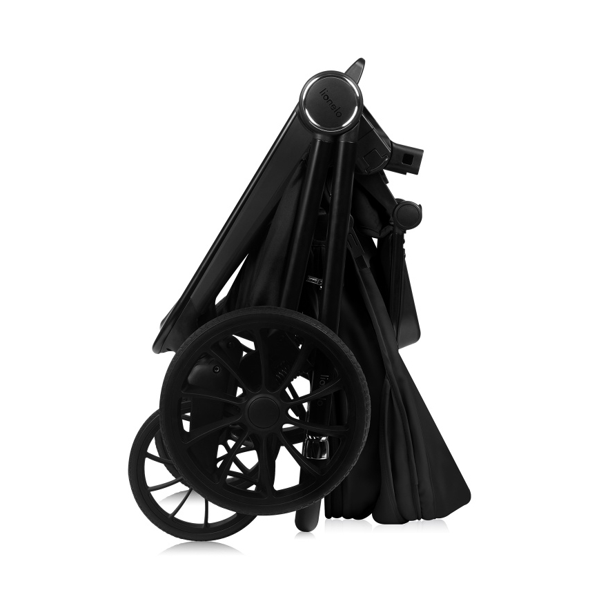 Lionelo - Kombineret klapvogn 3-i-1 MIKA PLUS Black Onyx
