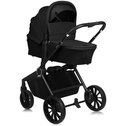 Lionelo - Kombineret klapvogn 3-i-1 MIKA PLUS Black Onyx