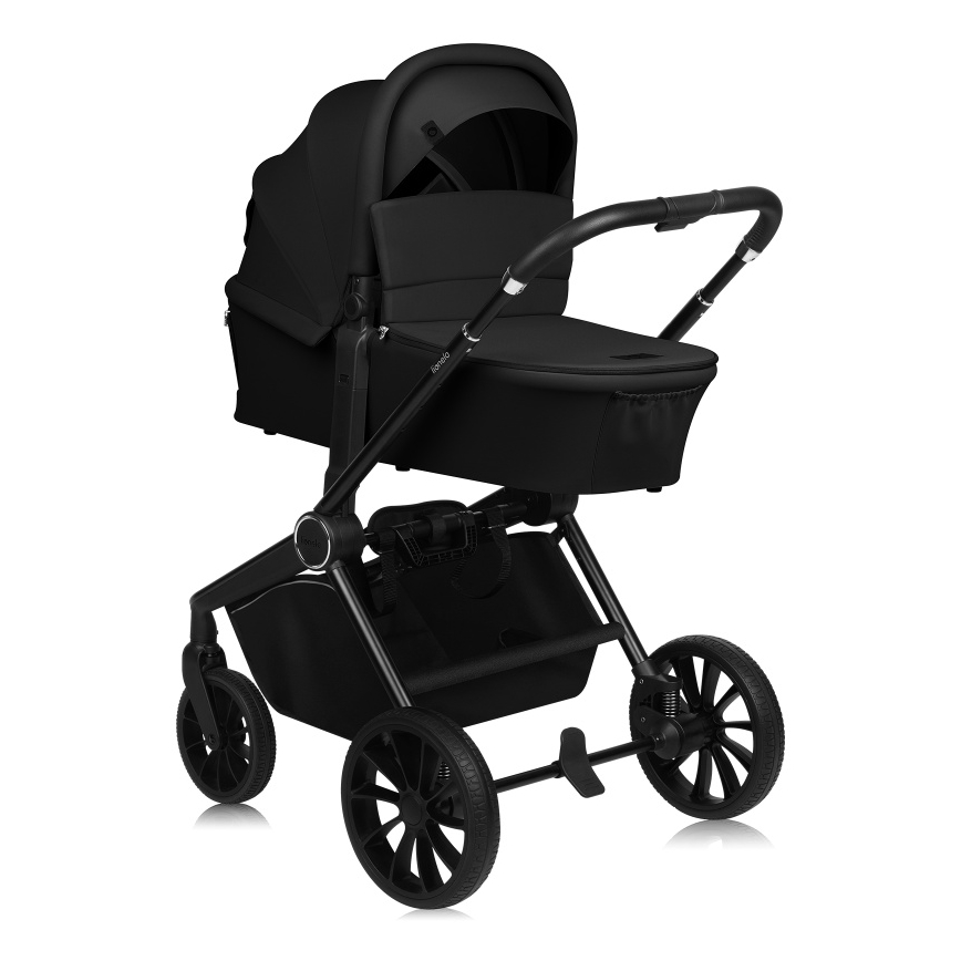 Lionelo - Kombineret klapvogn 3-i-1 MIKA PLUS Black Onyx