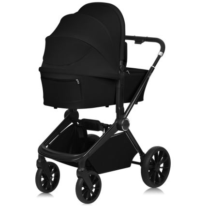 Lionelo - Kombineret klapvogn 3-i-1 MIKA PLUS Black Onyx