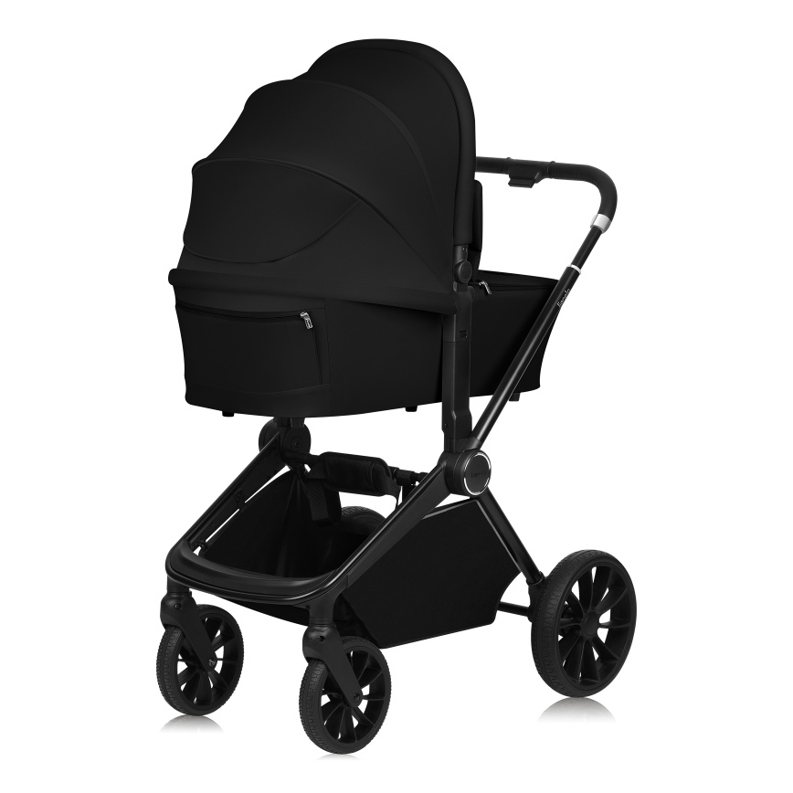 Lionelo - Kombineret klapvogn 3-i-1 MIKA PLUS Black Onyx