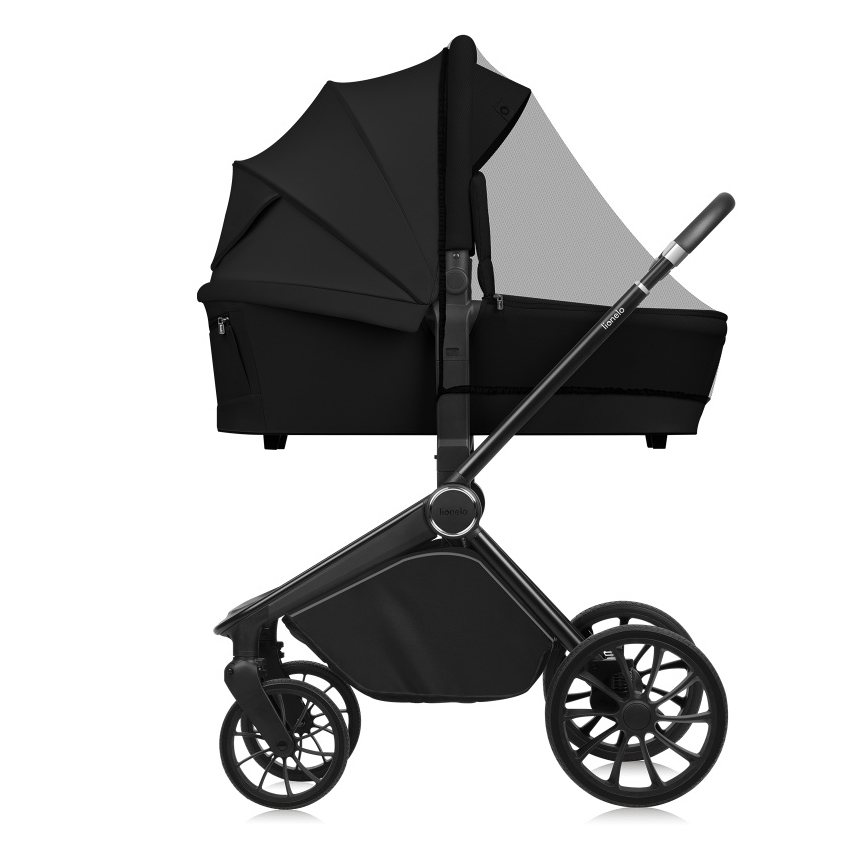 Lionelo - Kombineret klapvogn 3-i-1 MIKA PLUS Black Onyx