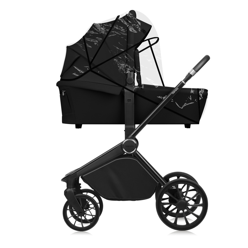 Lionelo - Kombineret klapvogn 3-i-1 MIKA PLUS Black Onyx