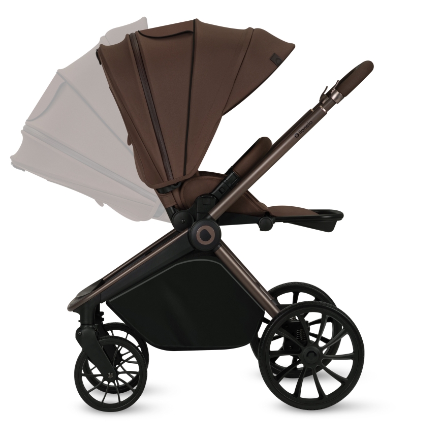 Lionelo - Kombineret klapvogn 3-i-1 MIKA PLUS Mocha Mousse