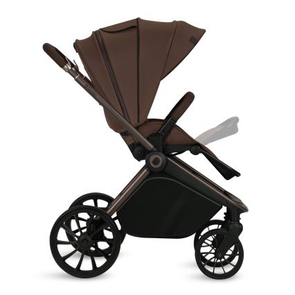 Lionelo - Kombineret klapvogn 3-i-1 MIKA PLUS Mocha Mousse