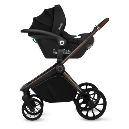 Lionelo - Kombineret klapvogn 3-i-1 MIKA PLUS Mocha Mousse