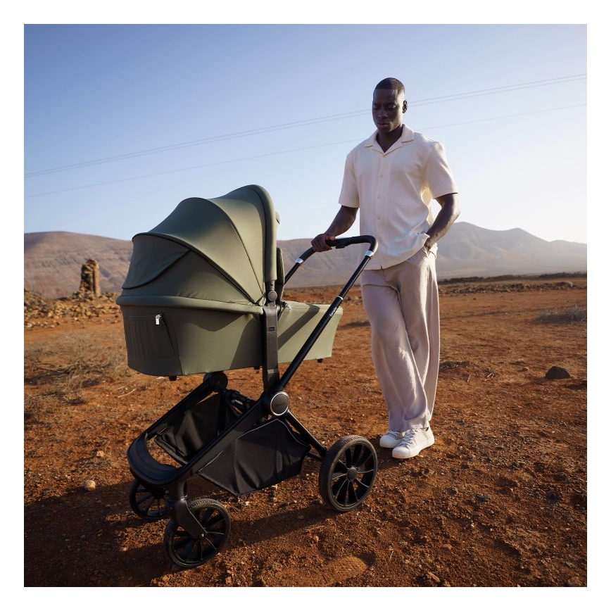 Lionelo - Kombineret klapvogn 3-i-1 MIKA PLUS Olivengrøn