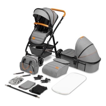 Lionelo - Kombivogn 2-i-1 AMBER Grey Stone
