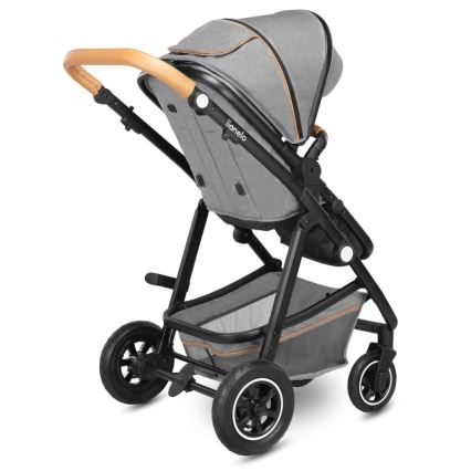 Lionelo - Kombivogn 2-i-1 AMBER Grey Stone