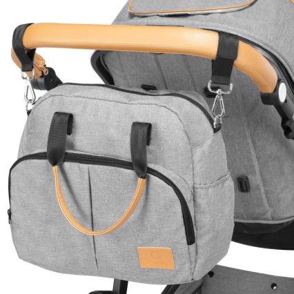 Lionelo - Kombivogn 2-i-1 AMBER Grey Stone