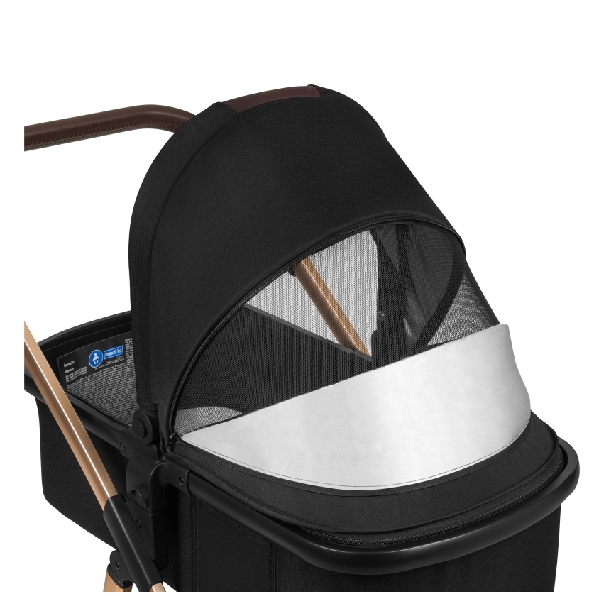 Lionelo - Kombivogn 3-i-1 AMBER Sort Onyx