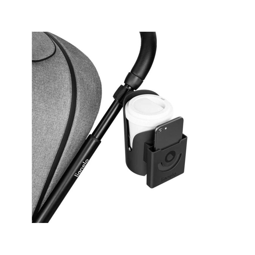 Lionelo - Kopholder til barnevogn OVE Black Onyx