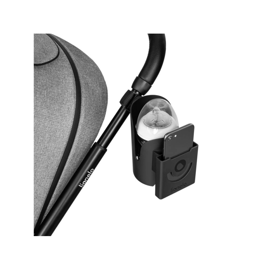 Lionelo - Kopholder til barnevogn OVE Black Onyx