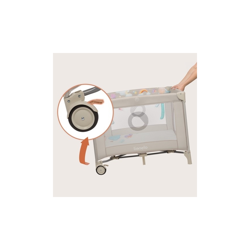 Lionelo - Legehegn MILLE PLUS Grå/Beige