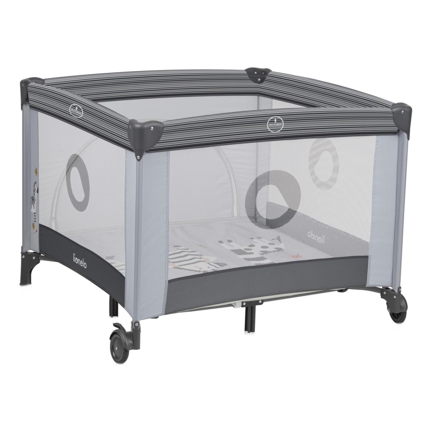 Lionelo - Legeindhegning BONNIE Grey Stone