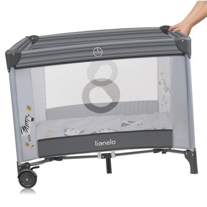 Lionelo - Legeindhegning BONNIE Grey Stone