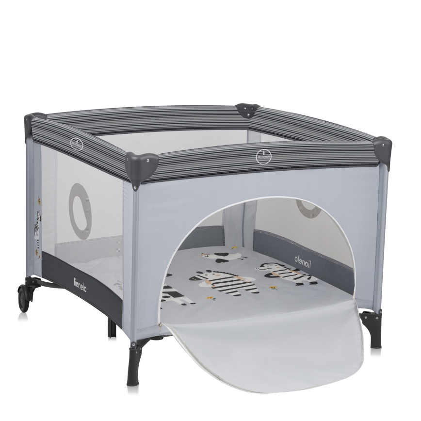 Lionelo - Legeindhegning BONNIE Grey Stone