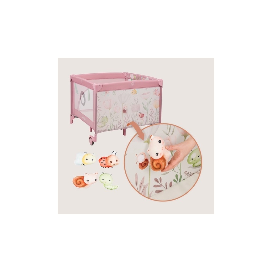 Lionelo - Legeindhegning MILLE PLUS Pink