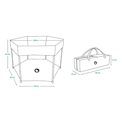 Lionelo - Legeindhegning ROEL mørkeblå