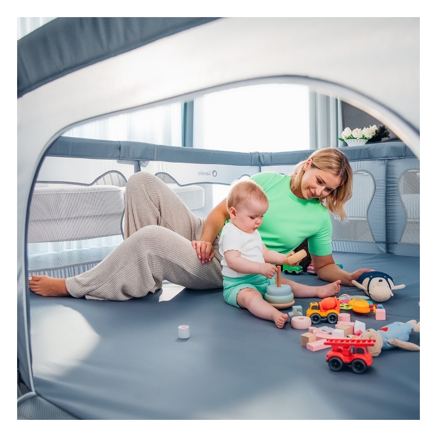 Lionelo - Legeindhegning WILLOW XL grå