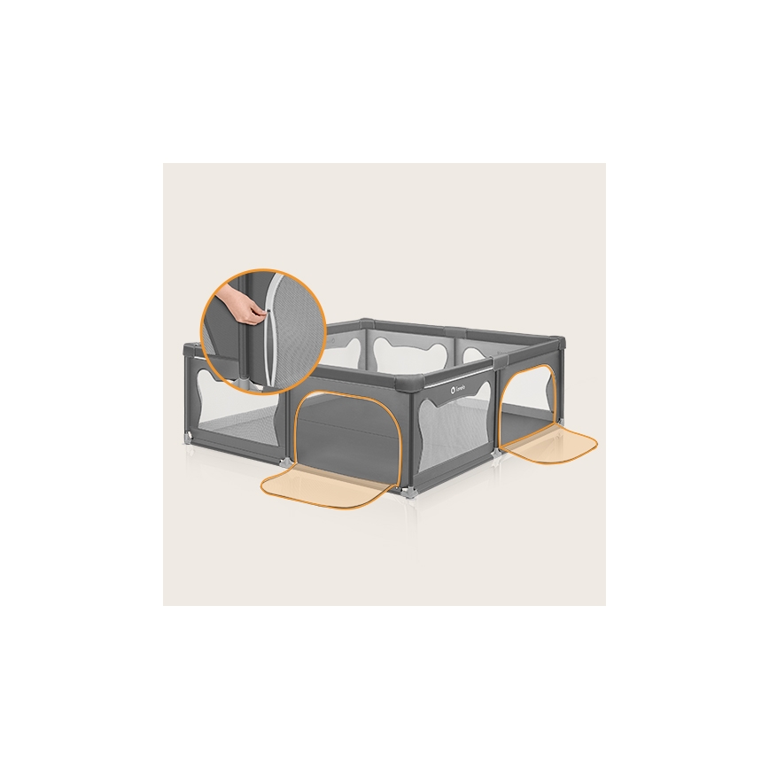 Lionelo - Legeindhegning WILLOW XL grå