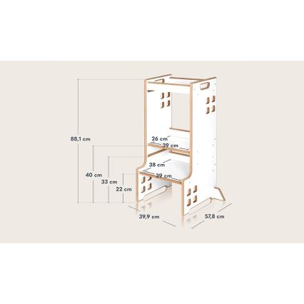 Lionelo - Læringstårn CASS Hvid