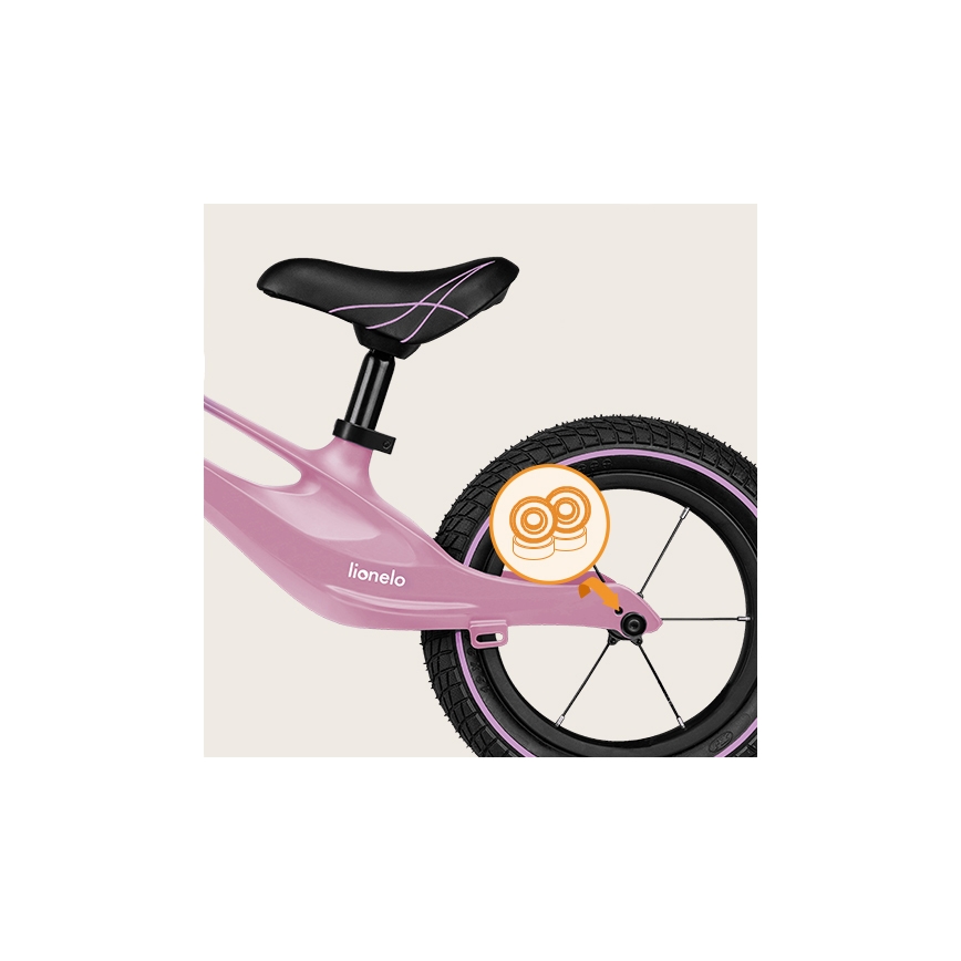 Lionelo - Løbecykel BART AIR lilla/lyserød