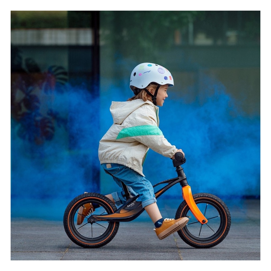 Lionelo - Løbecykel BART AIR sort/orange