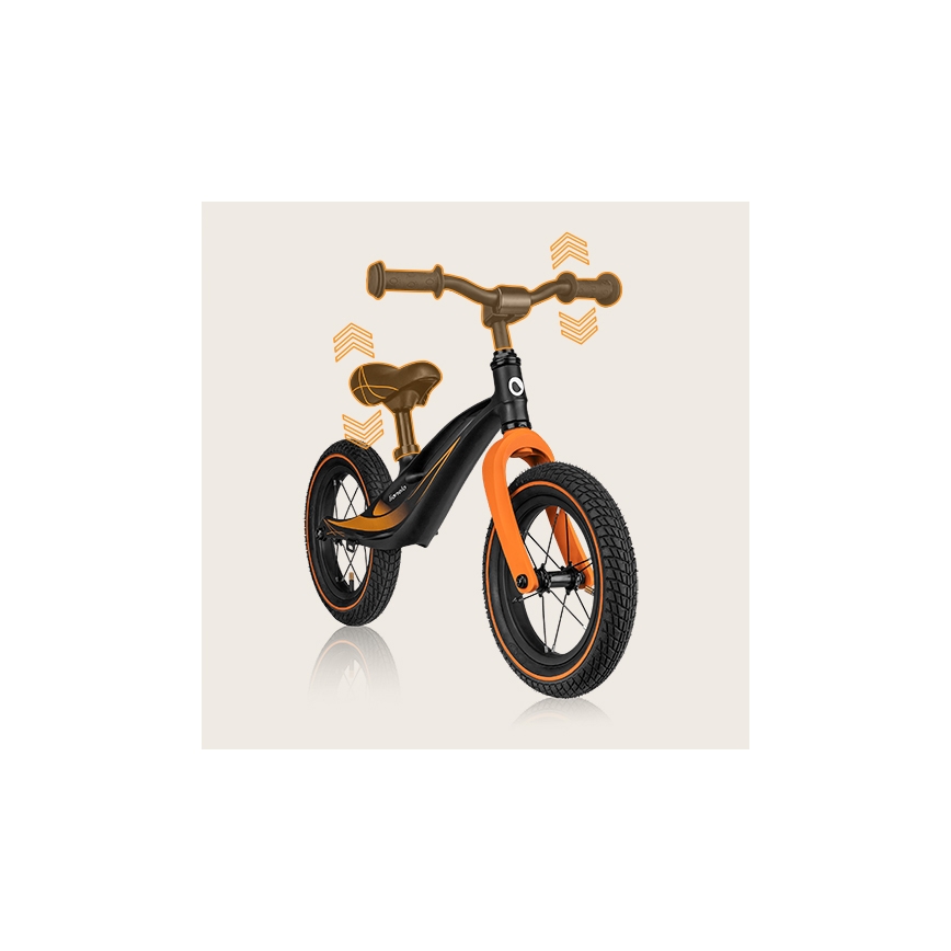 Lionelo - Løbecykel BART AIR sort/orange