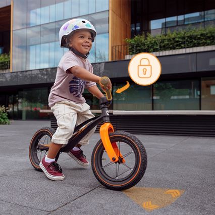 Lionelo - Løbecykel BART AIR sort/orange