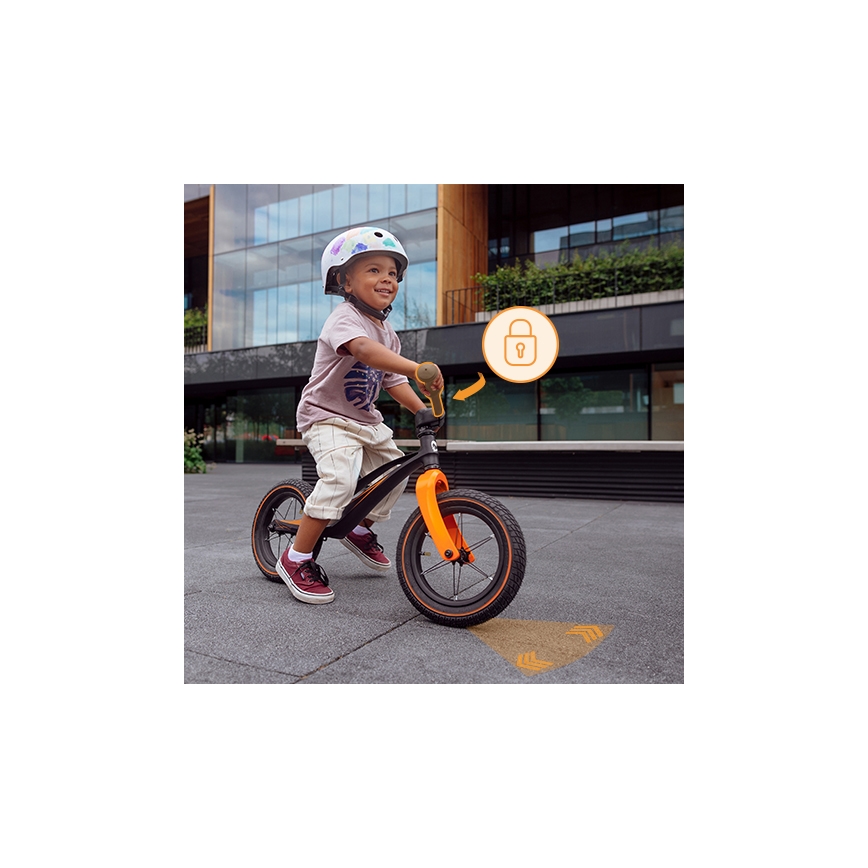 Lionelo - Løbecykel BART AIR sort/orange