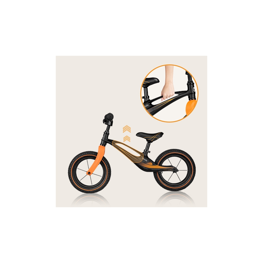 Lionelo - Løbecykel BART AIR sort/orange