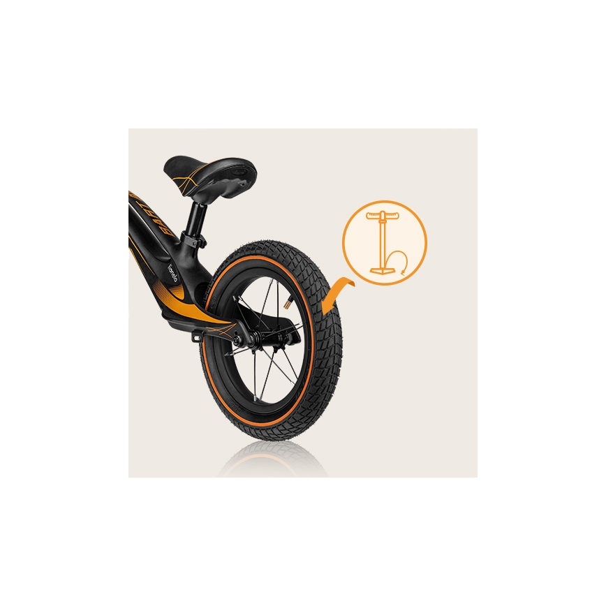 Lionelo - Løbecykel BART AIR sort/orange