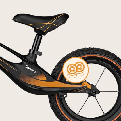 Lionelo - Løbecykel BART AIR sort/orange