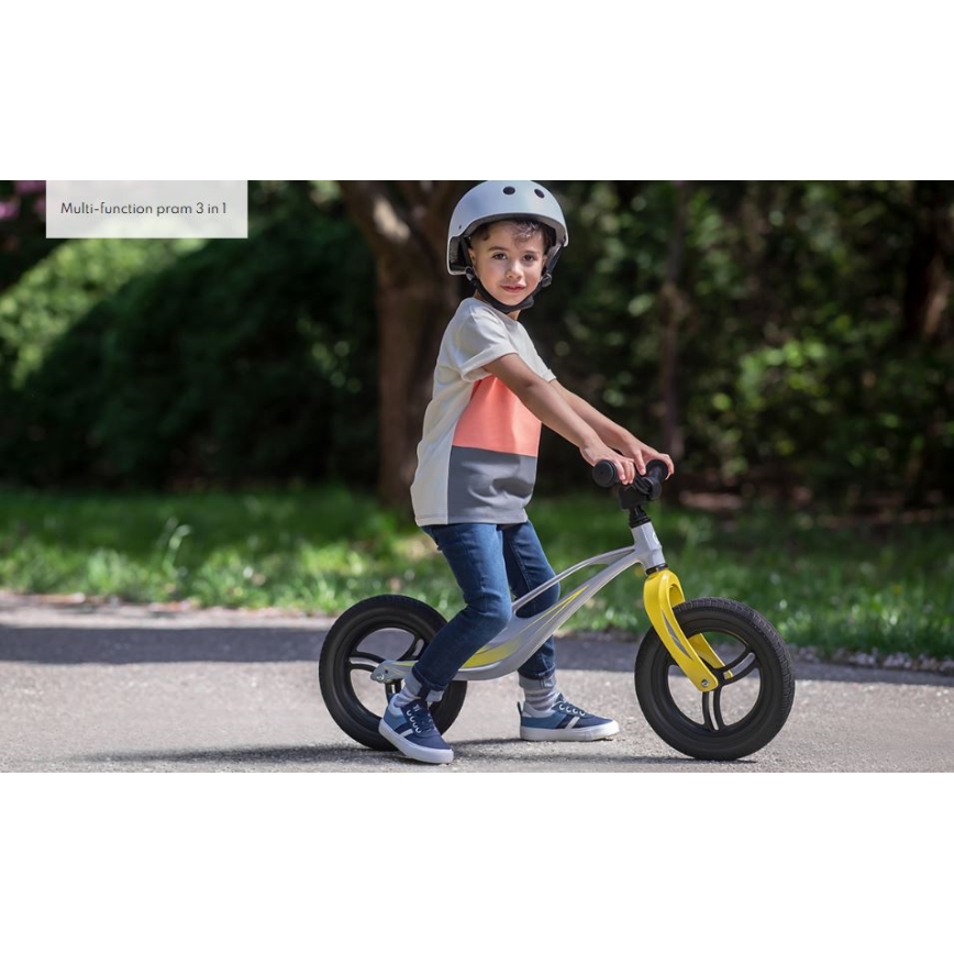 Lionelo - Løbecykel BART TOUR grå/gul