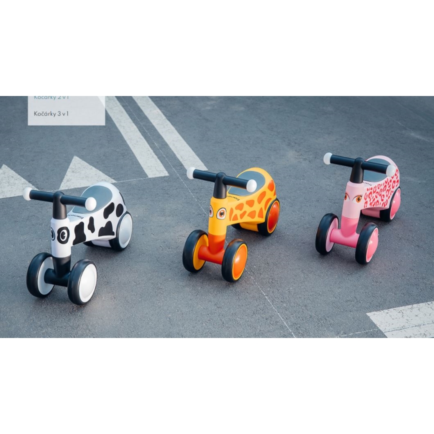 Lionelo - Løbecykel SAMMY sort/hvid