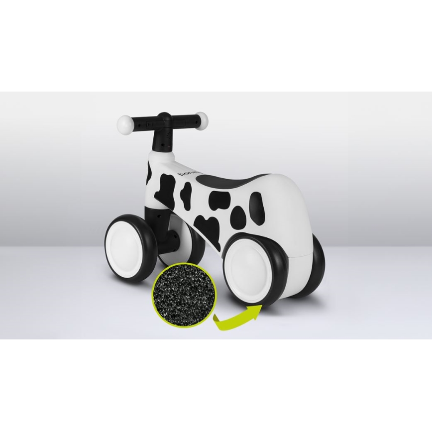 Lionelo - Løbecykel SAMMY sort/hvid