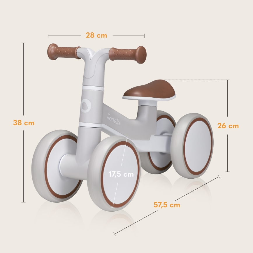 Lionelo - Løbecykel VILLY Beige Latte