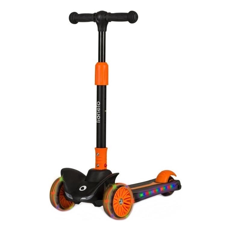 Lionelo - Løbehjul til børn TIMMY 3xAA orange/sort
