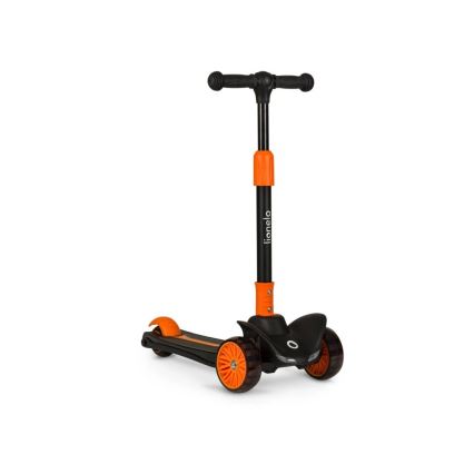 Lionelo - Løbehjul til børn TIMMY 3xAA orange/sort