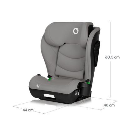 Lionelo - NEAL i-Size bilsæde 100-150 cm Grå Beton