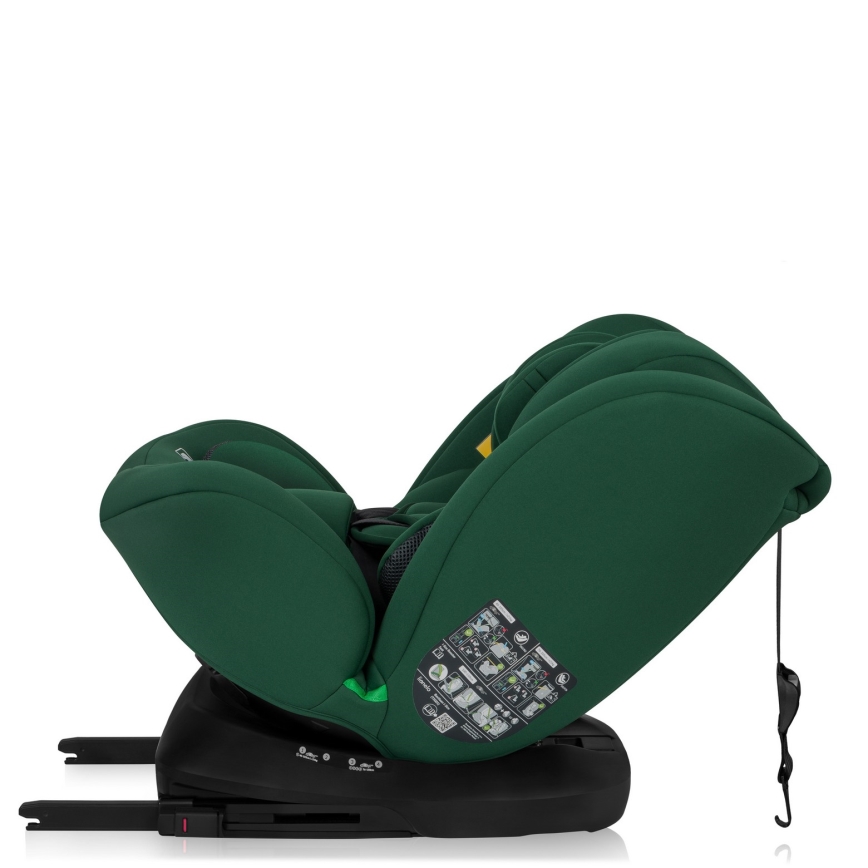 Lionelo - Omdrejelig bilstol med base BASTIAAN i-Size 40-150 cm Green Forest