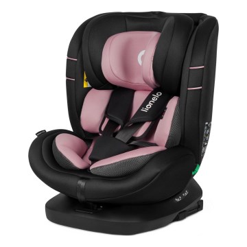 Lionelo - Omdrejelig bilstol med base BASTIAAN i-Size 40-150 cm Pink Rose