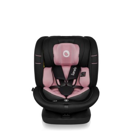 Lionelo - Omdrejelig bilstol med base BASTIAAN i-Size 40-150 cm Pink Rose