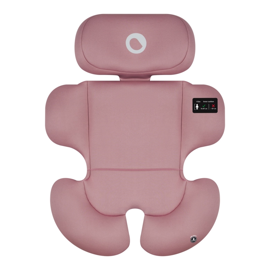 Lionelo - Omdrejelig bilstol med base BASTIAAN i-Size 40-150 cm Pink Rose