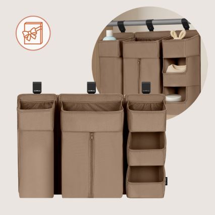 Lionelo - Organizer til babyseng 3-i-1 SIDEPOCKET Beige