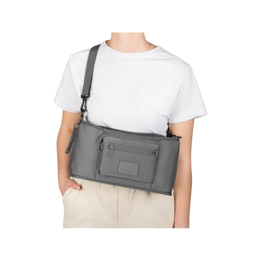 Lionelo - Organizer til klapvogn LITTLE CUBE Grey Stone