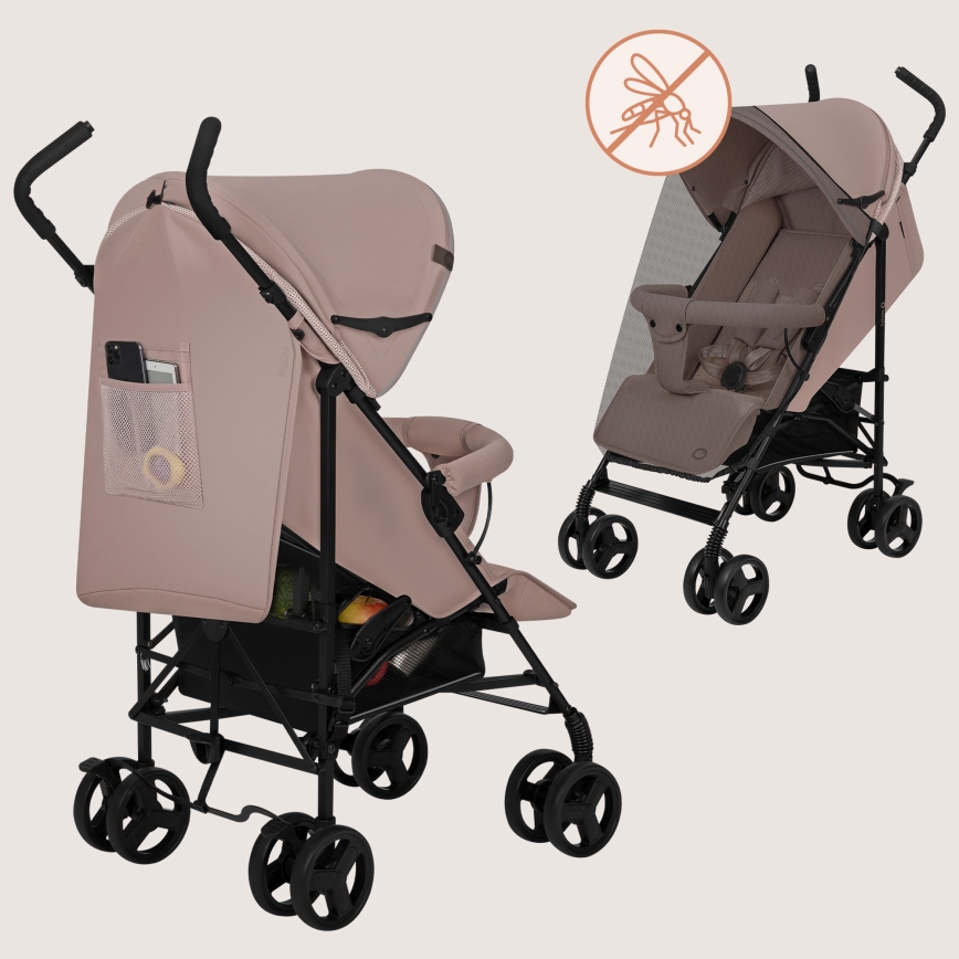 Lionelo - Paraplyklapvogn ELIA Beige Taupe