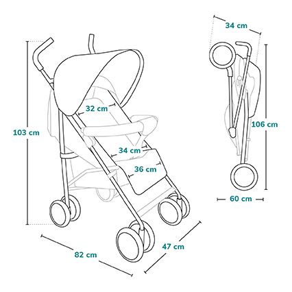 Lionelo - paraplyklapvogn ELIA grøn