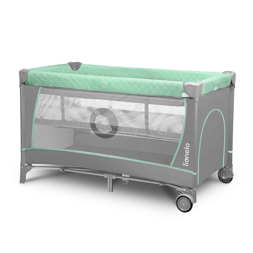 Lionelo - Rejse-seng FLOWER Turquoise